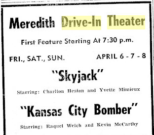 Meredith Drive-In Theatre - 5 April 1973 Ad